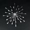 Set of 3 Metallic Modern Art 3D Starburst Wall Accents Home Decor Sculptures